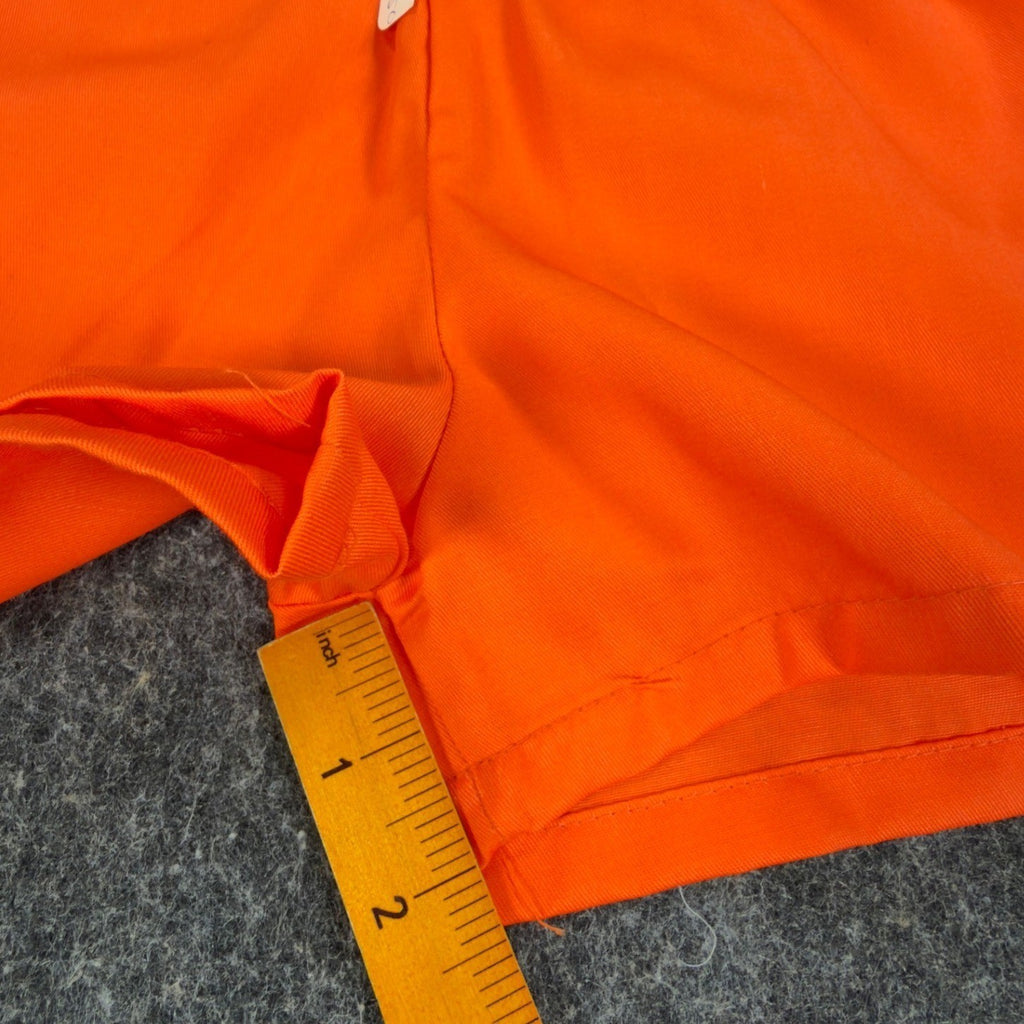 Fruit of the Loom Vintage 70s Gym Shorts Boys XS Orange Cotton NWT - take2supply