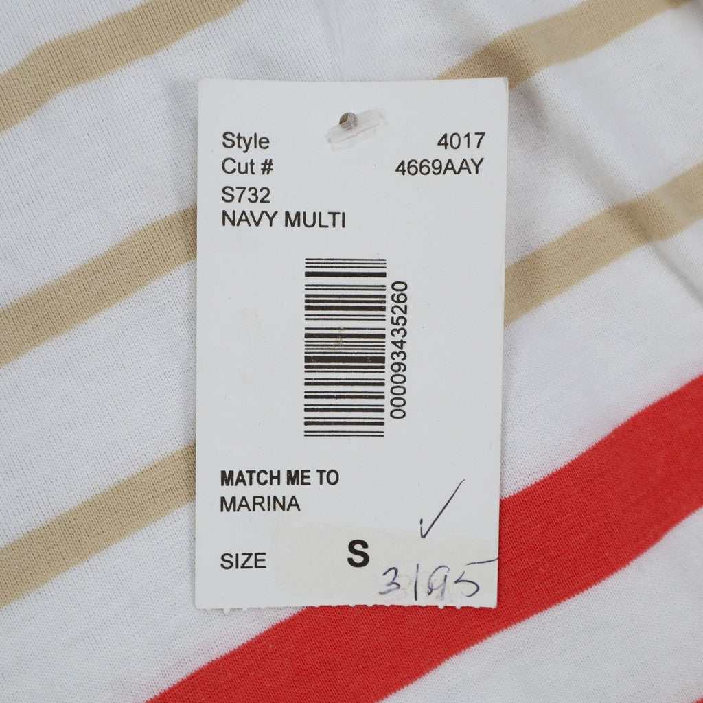 Links Striped 3/4 Sleeve Top Women Size S Vintage 90s Navy White Red Nautical - take2supply
