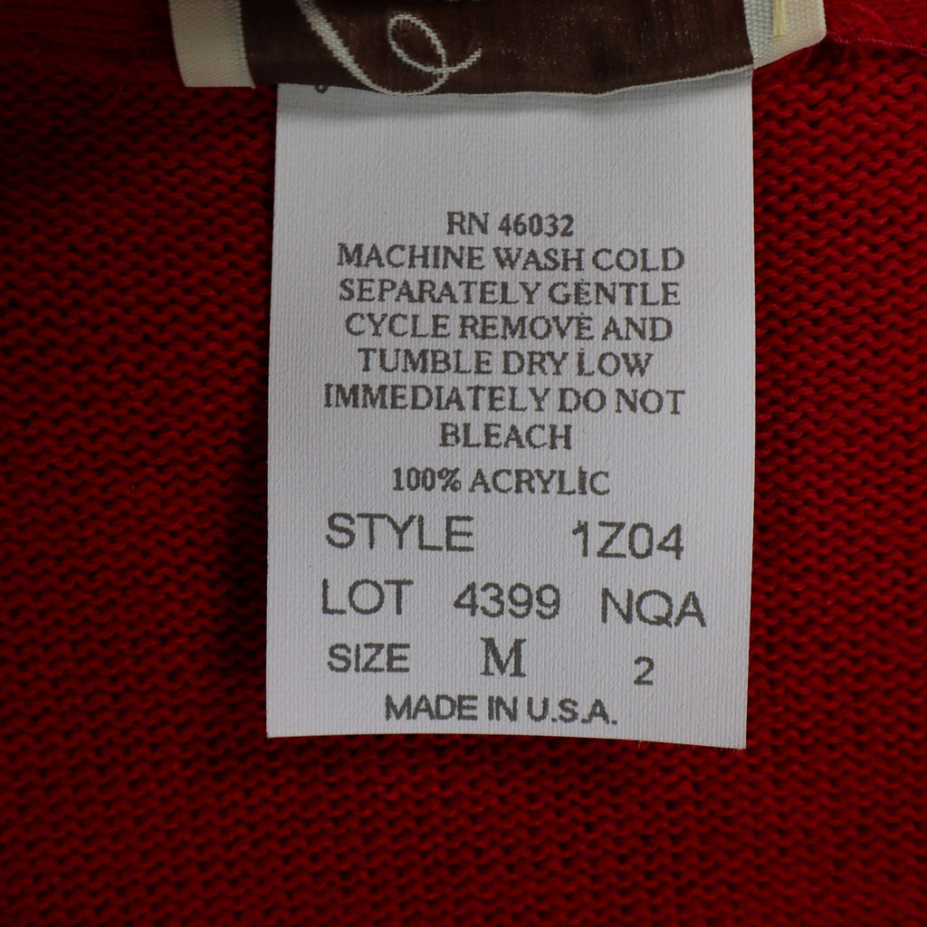 Company Collection Sweater Set Womens M Red Black Striped Cardigan Top USA NWT - take2supply