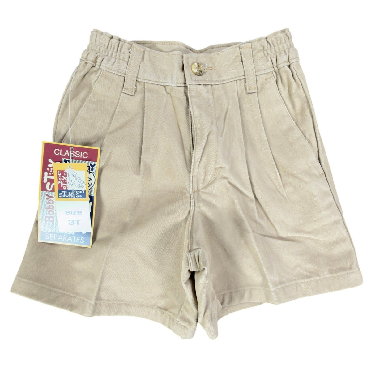 Bobby Stix Vintage 90s Chino Shorts Boys 3T Khaki Cotton NWT - take2supply