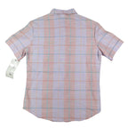 Jenny B Collection Plaid Shirt Womens 9/10 Vintage 80s Pink Pastel Short Sleeve - take2supply