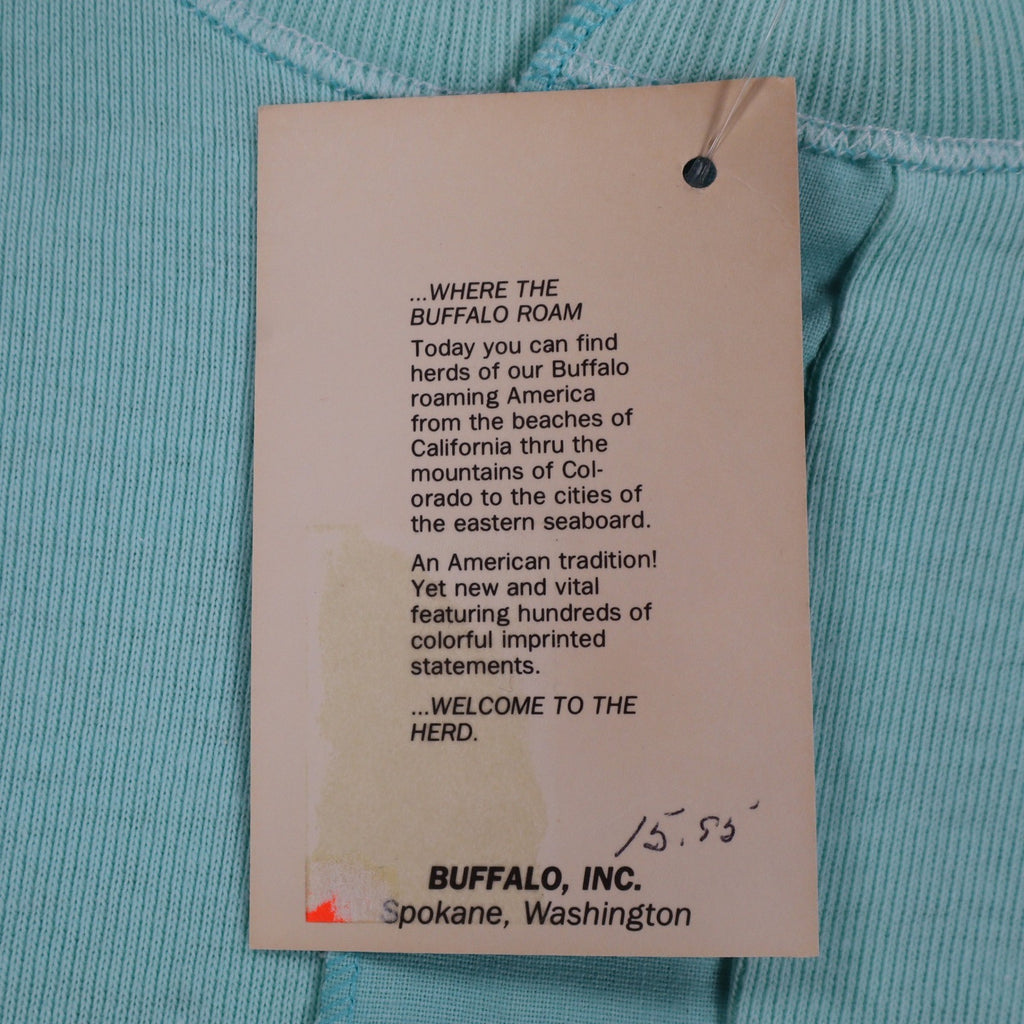 Buffalo Mens Large Vintage Henley Shirt Deadstock USA Made Mint Green Skier L - take2supply