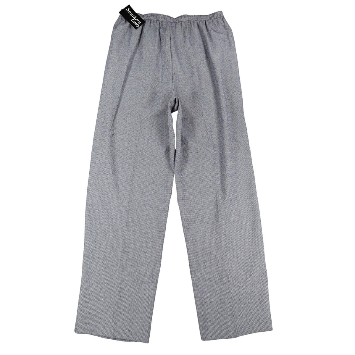 Southern Lady Pants Womens XL Navy Blue White Houndstooth Elastic Waist New - take2supply