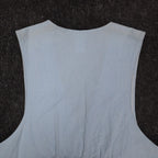 D.K. Gold Vest Womens 1X Vintage 90s Blue Floral Reversible Cotton Blend NWT - take2supply