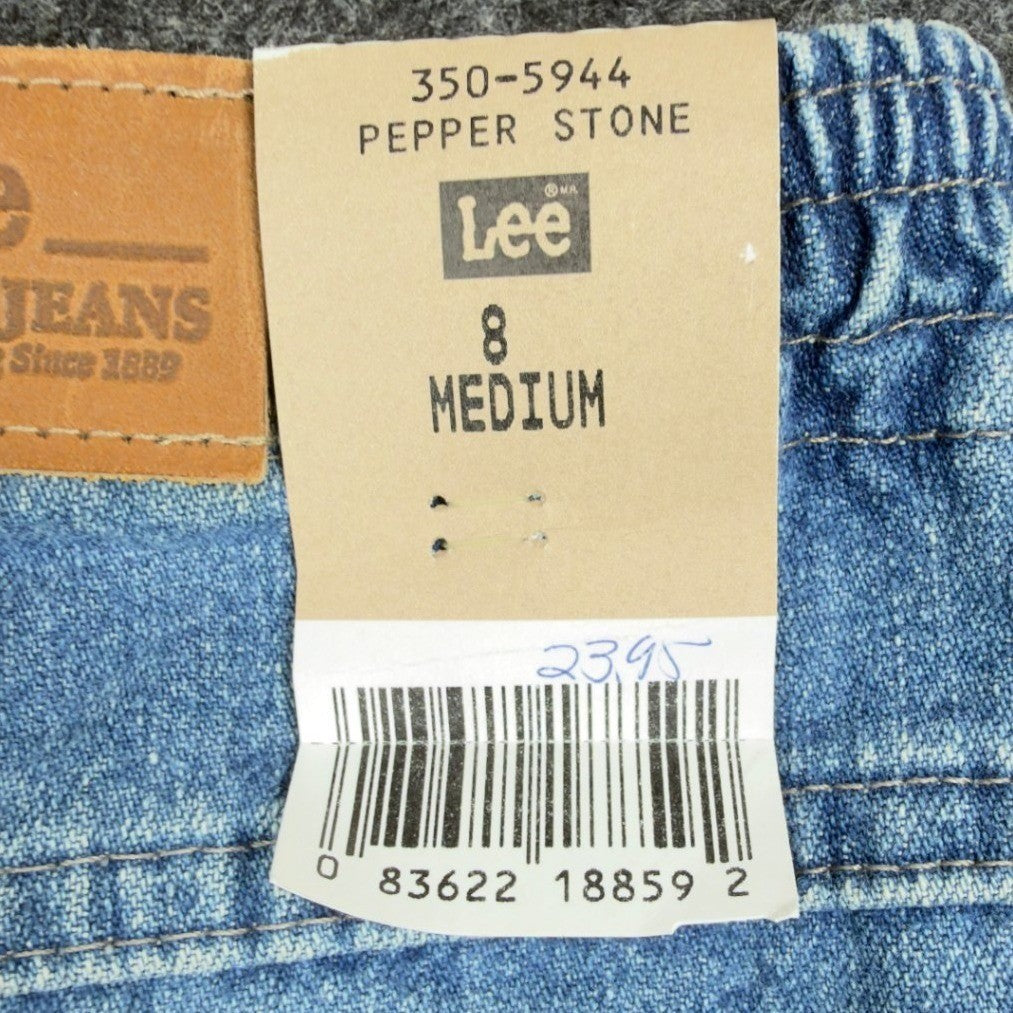 Lee Y2K Side Elastic Jeans Womens 8 Medium Blue Denim NWT Pepper Stone Relaxed - take2supply