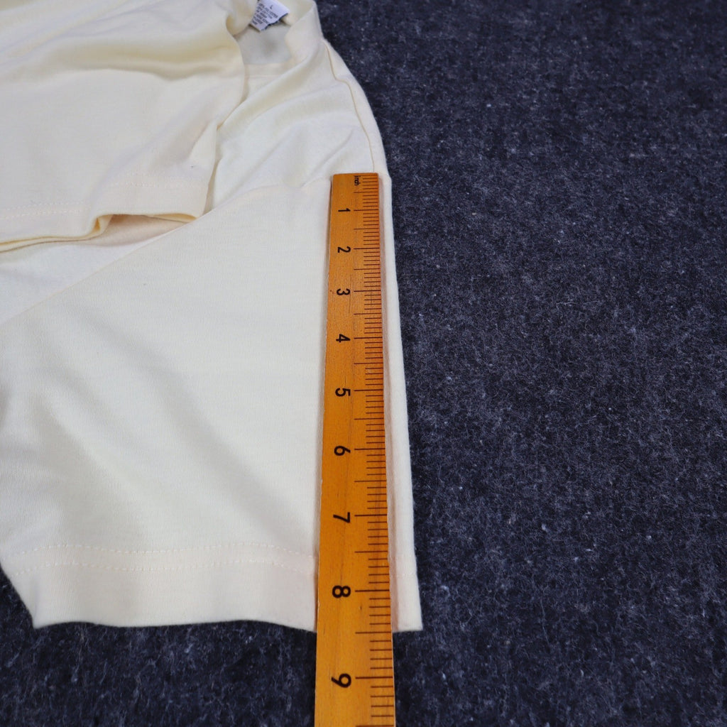 TM Sport by That's Me V-Neck Top Large Vintage Y2K Yellow Floral Embroidered NWT - take2supply