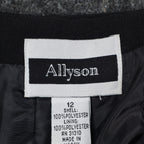 Allyson A-Line Skirt Womens 12 Vintage 90s Black Polyester Lined Career Wear - take2supply