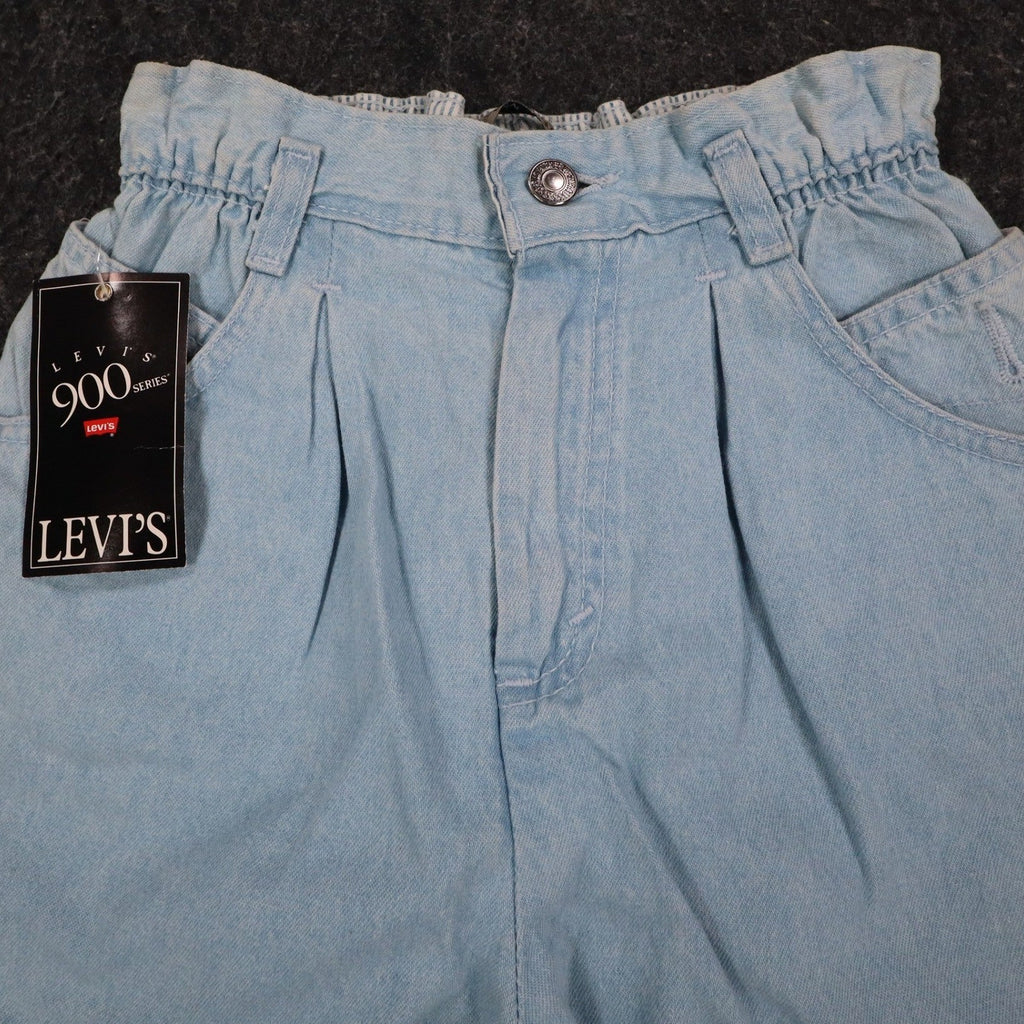 Levi's 917 Shorts Womens 12 Vintage 90s Light Wash Denim Made in USA Deadstock - take2supply