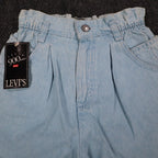Levi's 917 Shorts Womens 12 Vintage 90s Light Wash Denim Made in USA Deadstock - take2supply