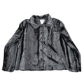 That's Me! Faux Fur Jacket Size 6 Vintage 90s Black Button Front Plush Coat - take2supply