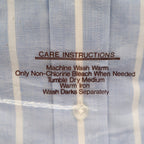 Mark VII Dress Shirt 16.5 32/33 Blue Stripe White Contrast Collar USA New - take2supply