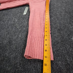 Absolutely Famous Chenille Cable Knit Sweater Womens XL Pink Scalloped AD1350 - take2supply