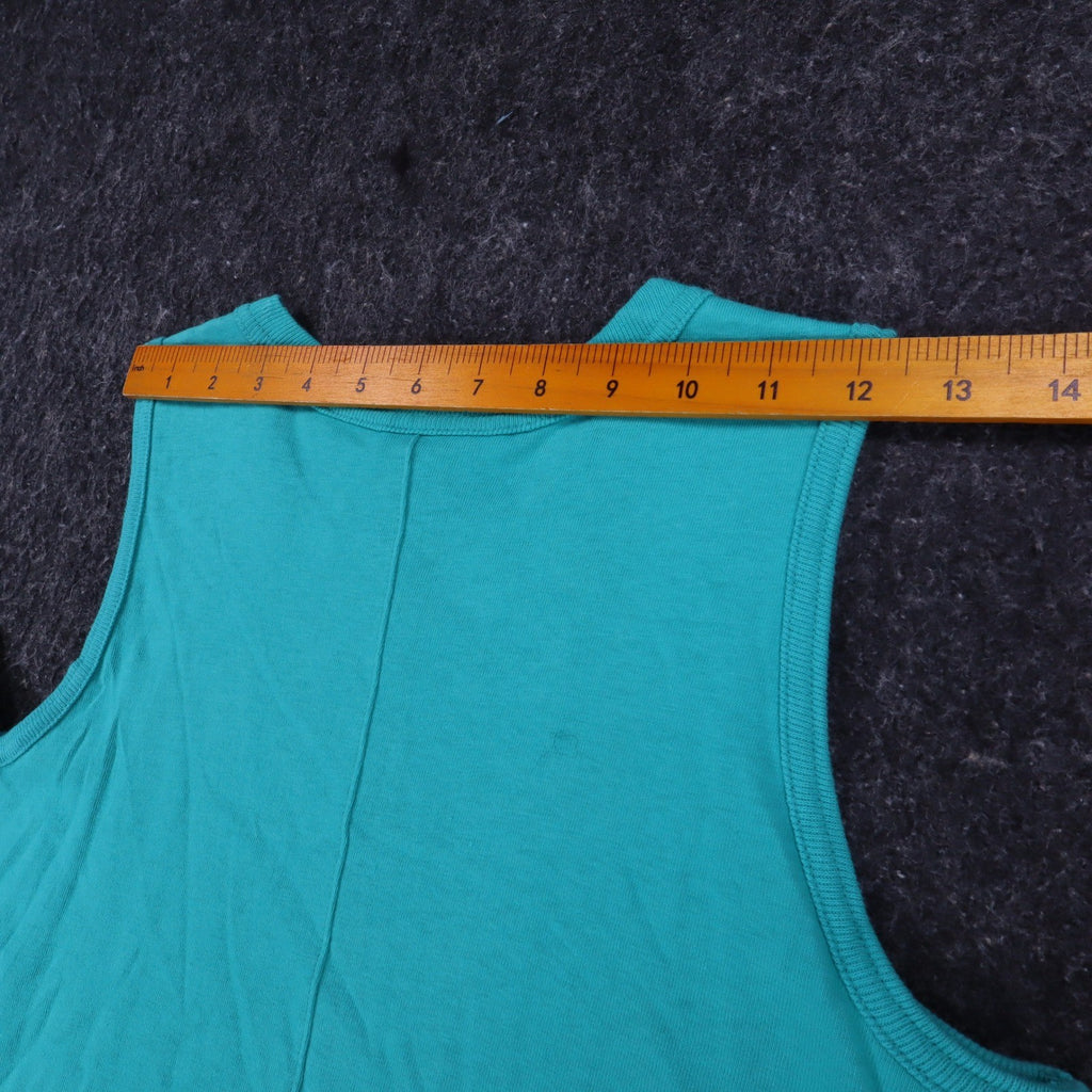 Hang Ten A-Line Tank Dress Medium Vintage 90s Teal Green Cotton Made in USA NWT - take2supply