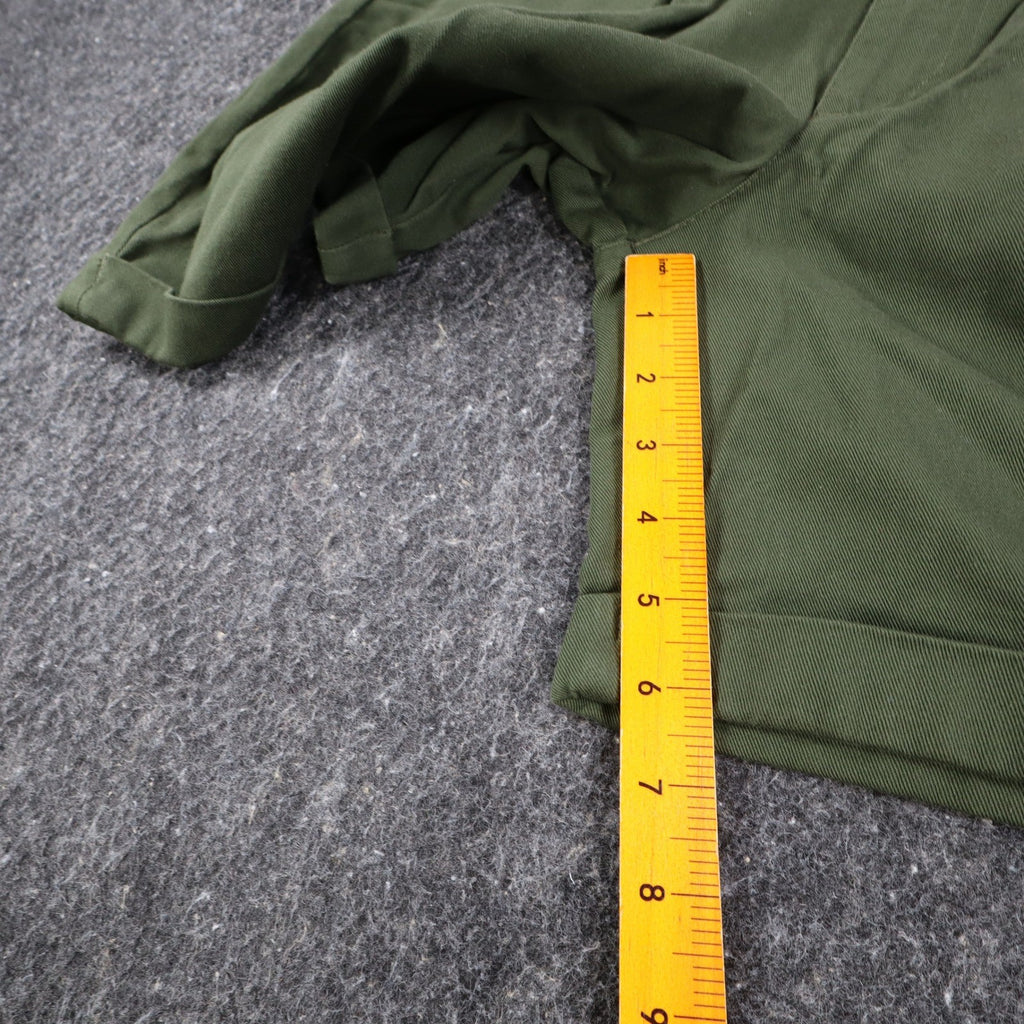 B. Bronson Pleated Shorts Womens 9/10 Vintage 90s Olive Green Cotton With Belt - take2supply