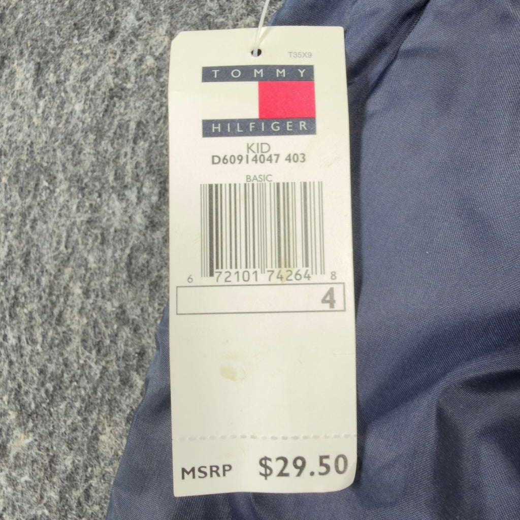 Tommy Hilfiger Y2K Windbreaker Track Pants Kids 4 Navy Blue Nylon NWT Vintage - take2supply