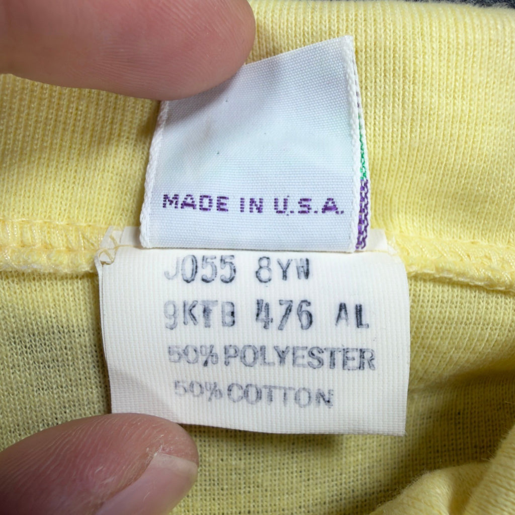 Maverick Vintage 70s Polo Shirt Juniors Small Yellow Cotton Blend NWT Deadstock - take2supply