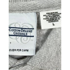 Vintage Cotton Deluxe Casuals Polo Shirt Mens Large Gray Red ZigZag Collar 90s - take2supply