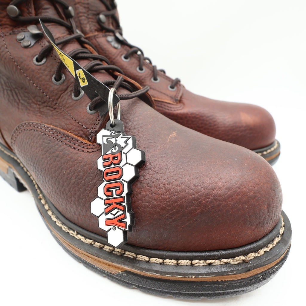 Rocky IronClad Steel Toe Work Boots Mens 12W Brown Leather Waterproof NWT - take2supply