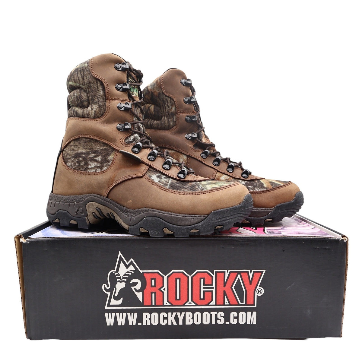 Rocky 7393 Lynx 400 SIQ Hunting Boots Mens 10W Brown Camo Leather New - take2supply