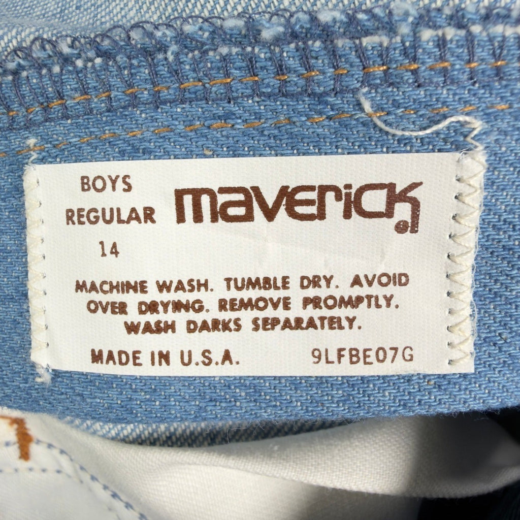 Maverick Vintage 70s Frayed Denim Shorts Boys 14 Regular Light Blue NWT USA - take2supply
