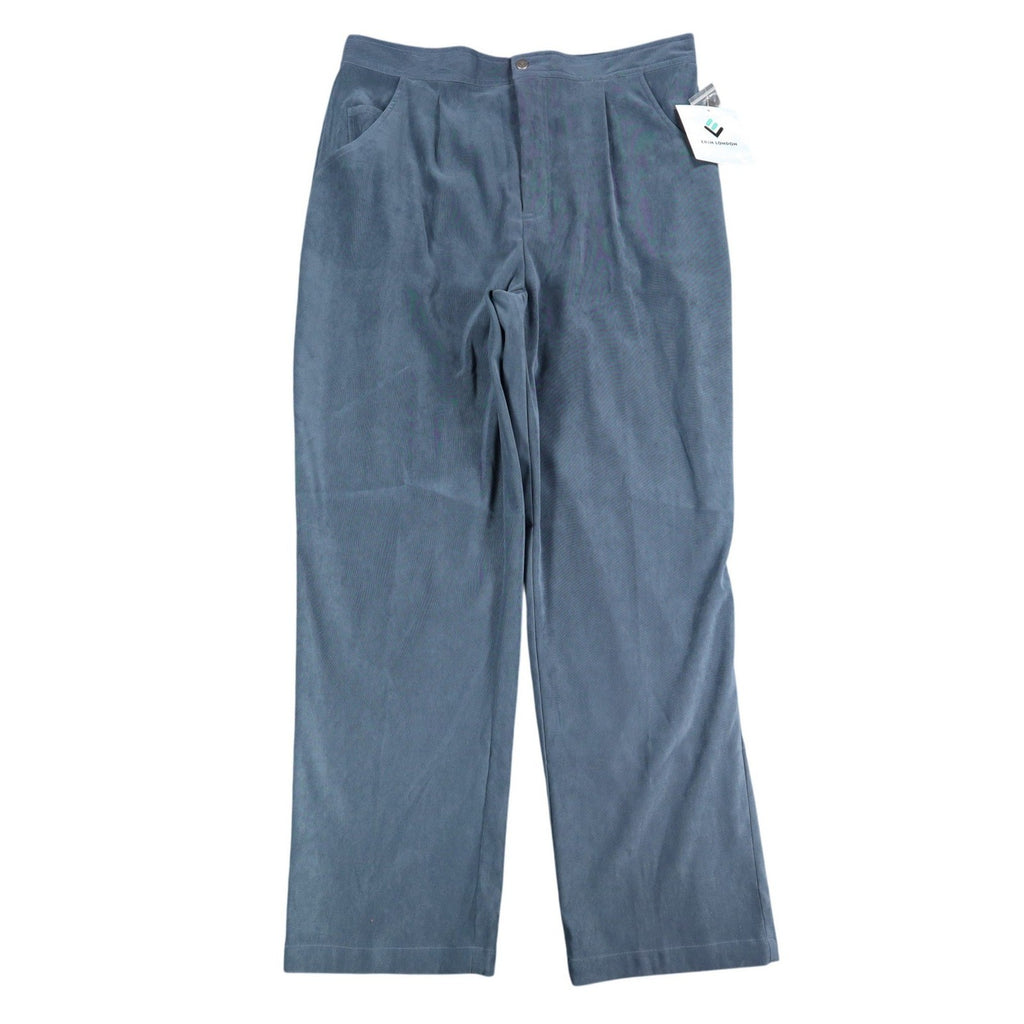 Erin London Pants Womens XL Silverado Blue Pleated Elastic Waist New NWT C853 - take2supply