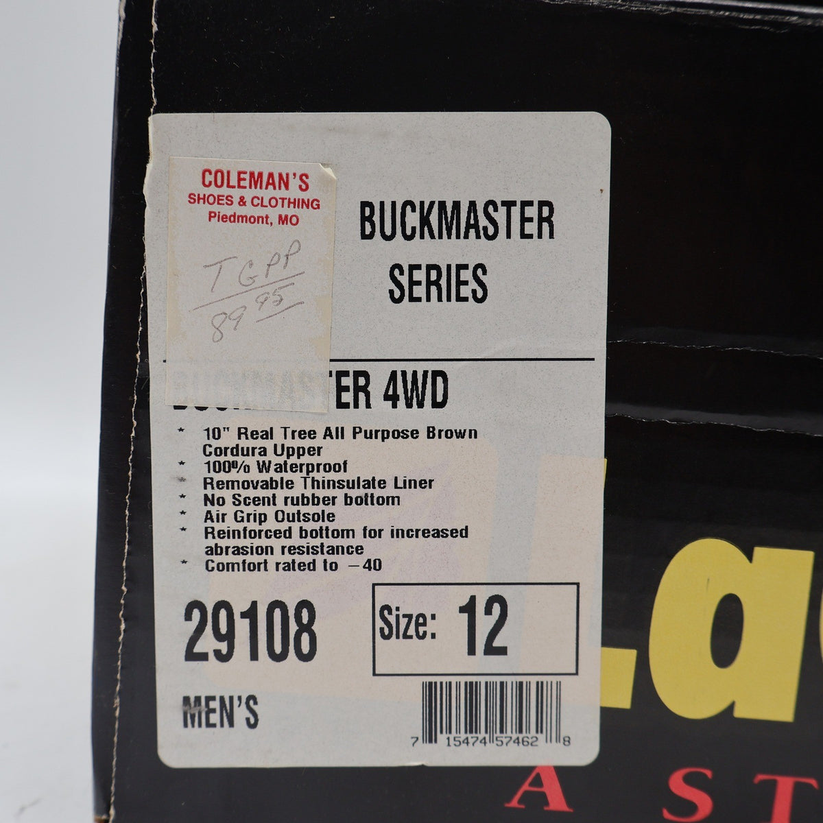 LaCrosse Buckmaster 4WD Hunting Boots Mens 12 Camo Waterproof Thinsulate USA - take2supply