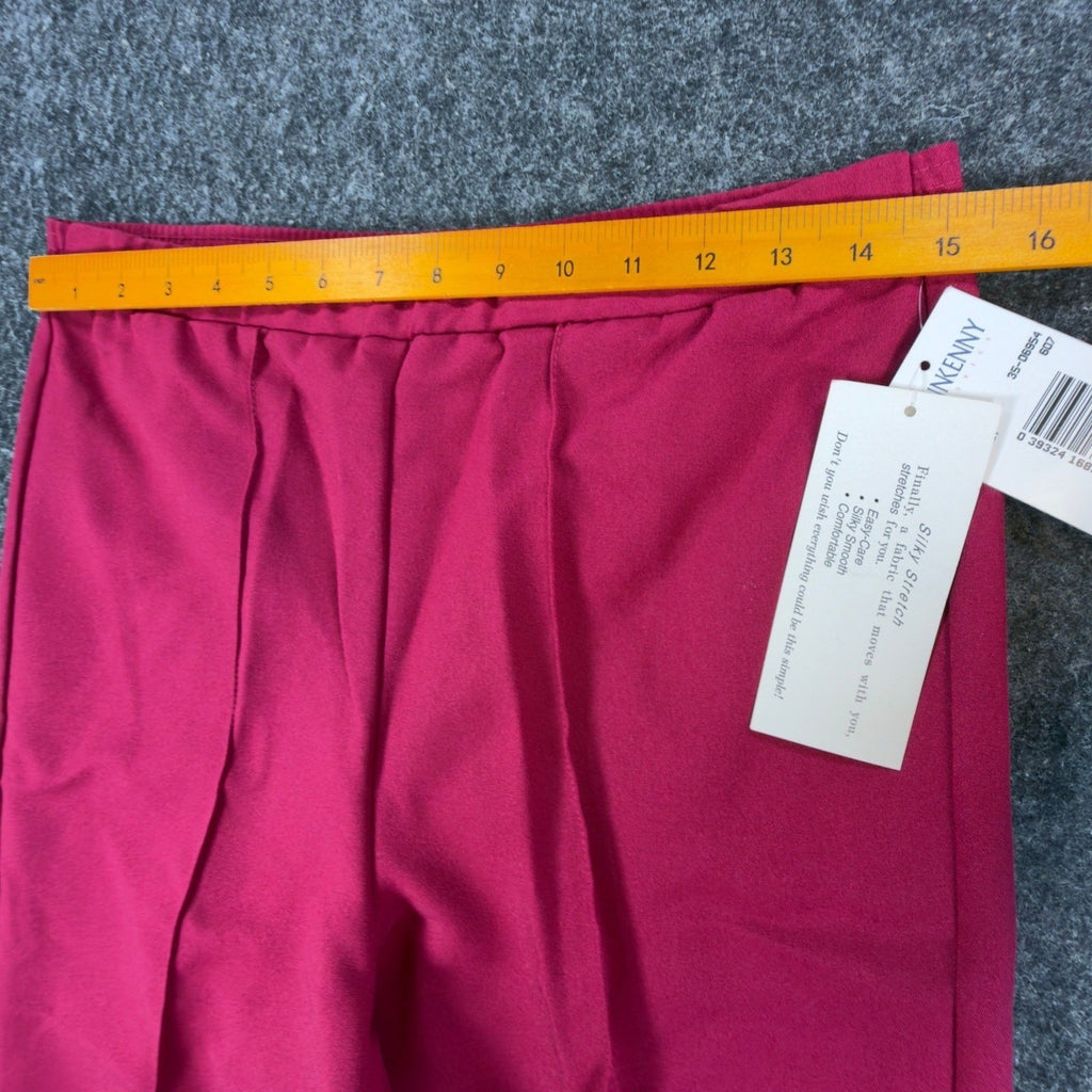 Donnkenny Classics Stirrup Pants Womens 8 Vintage 90s Garnet Pink Silky Stretch - take2supply