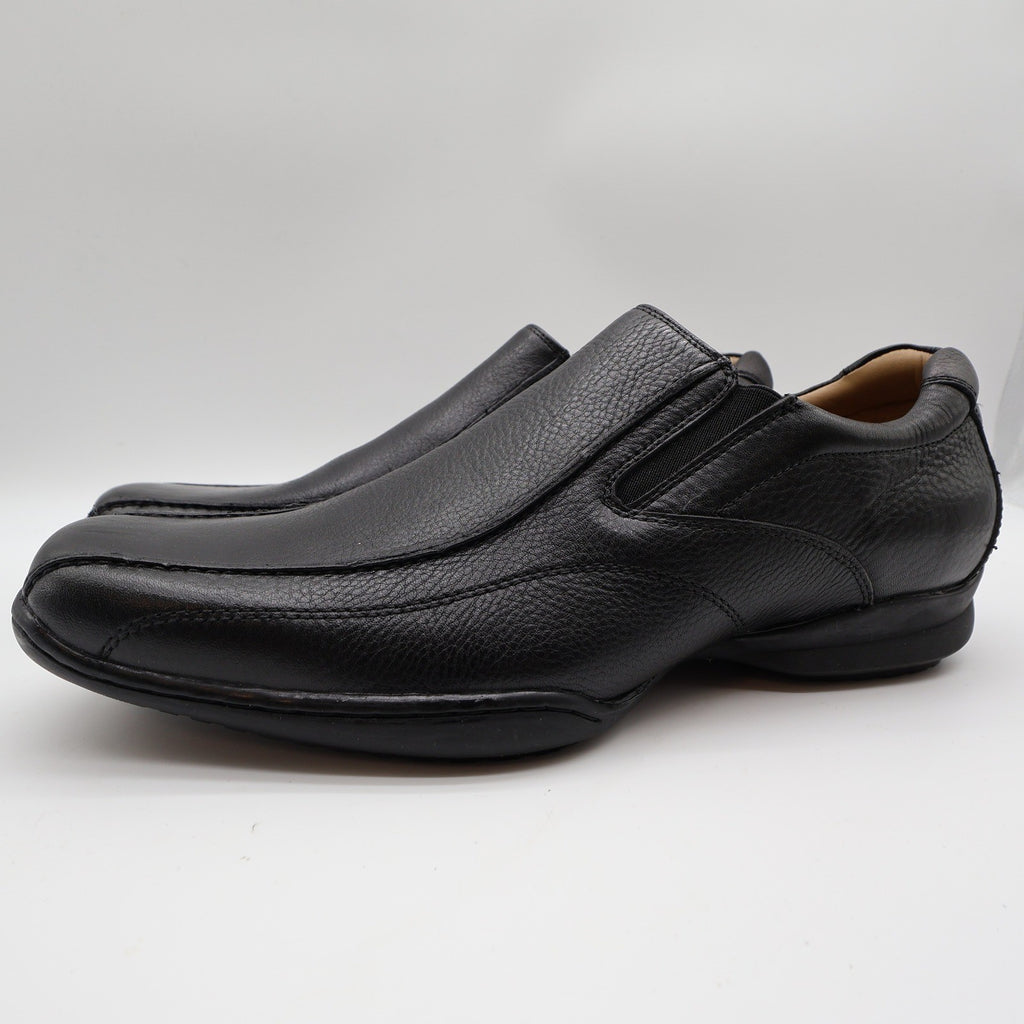 Hush Puppies Santiago Men 12 Black Leather Slip On Loafer Shoes H100530 Bounce - take2supply