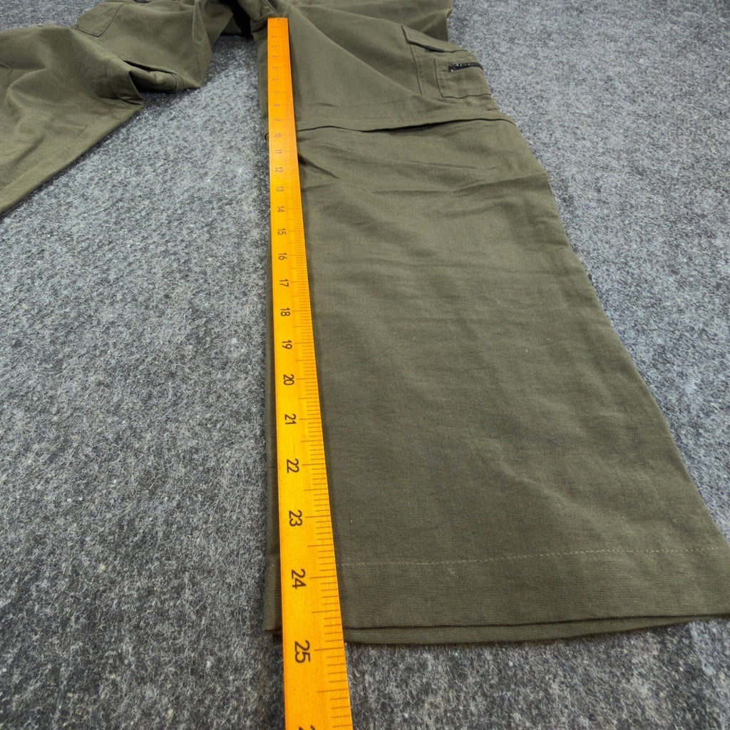Lee Pipes Cargo Pants Boys 12 Vintage 90s Y2K Olive Green Zip Off Convertible - take2supply