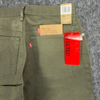 Levi's Y2K 550 Relaxed Tapered Jeans Womens 12 Olive Green NWT Stretch Deadstock - take2supply