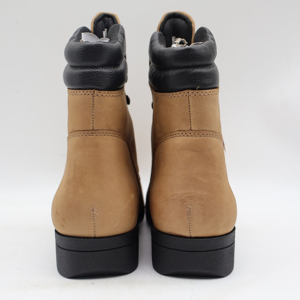 Laredo Western Kiltie Boots Womens 10 Tan Leather Lace Up Fringe 551 New In Box - take2supply