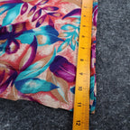 Xtrovert by Donnkenny Blouse Womens Medium Vintage 90s Rayon Tropical Floral USA - take2supply