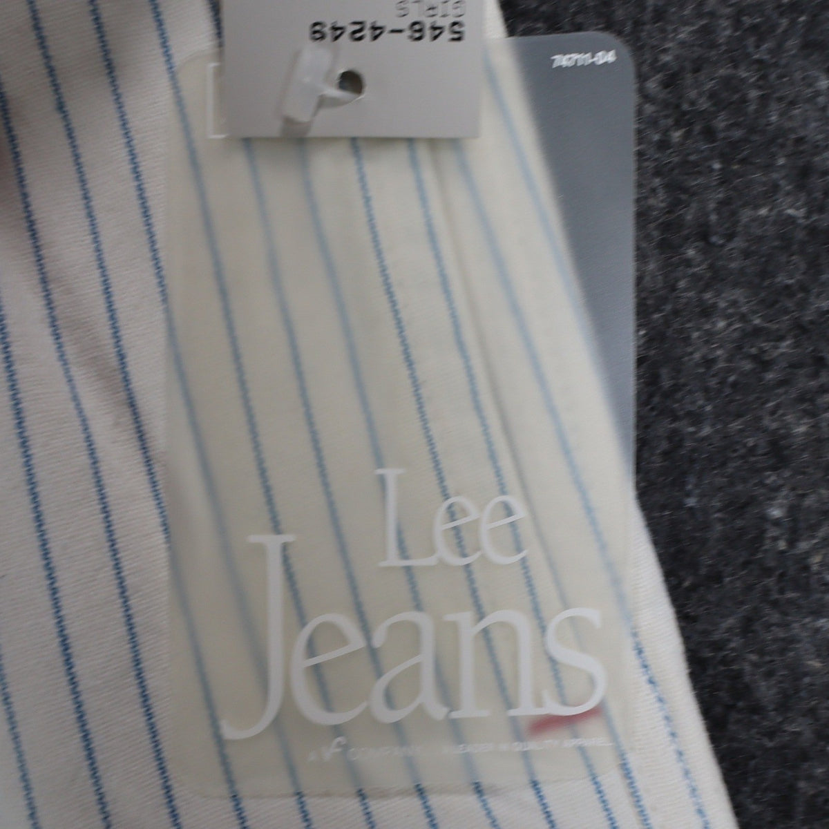 Lee Melbourne Skort Girls 12 Vintage 90s White Blue Stripe Cotton Loose Fit NWT - take2supply