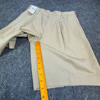 Wolf Mountain Key Shorts Mens 32 Tan Khaki 100% Cotton Pleated Vintage USA NWT - take2supply