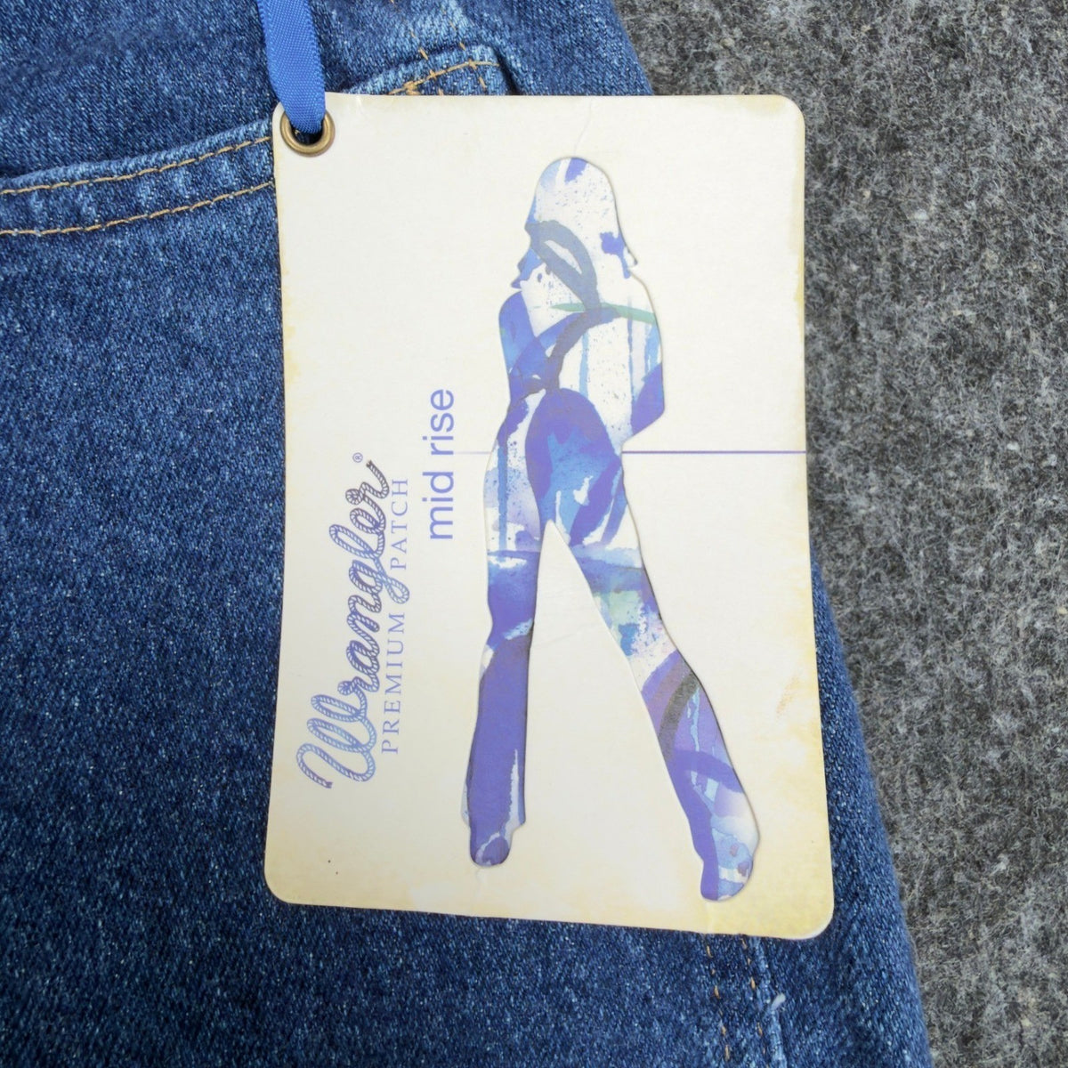 Wrangler Y2K Cowboy Cut Jeans Womens 9/10x34 Blue Denim Bootcut New C717 - take2supply