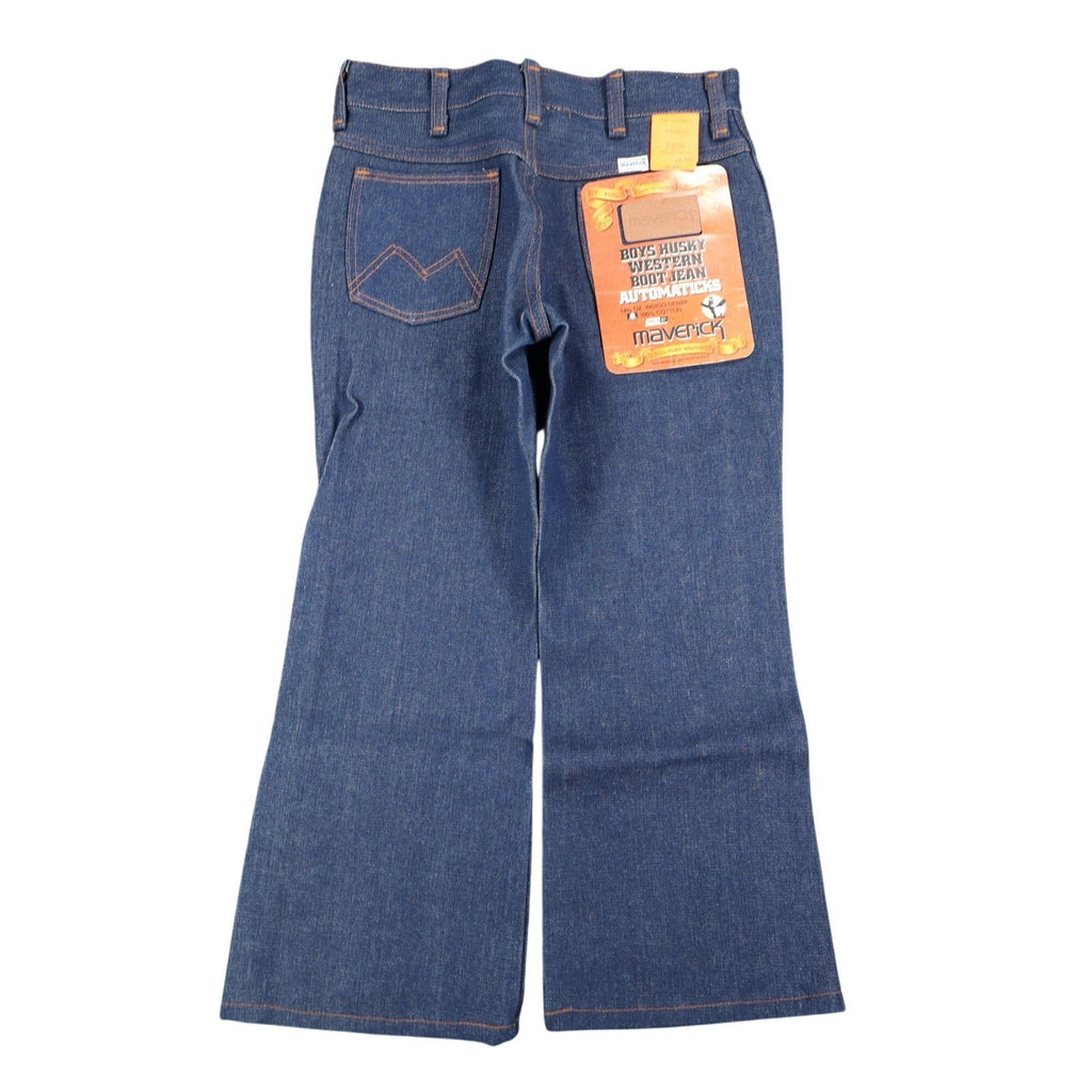 Maverick Boys Jeans Size 8 Husky Vintage Deadstock Indigo Western Bootcut Denim - take2supply