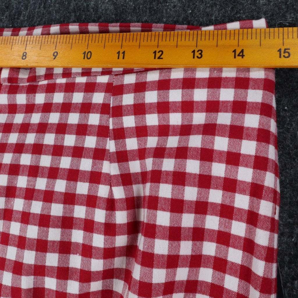 AGB Byer California Gingham Pants Womens 10 Vintage Y2K Red White Stretch Plaid - take2supply