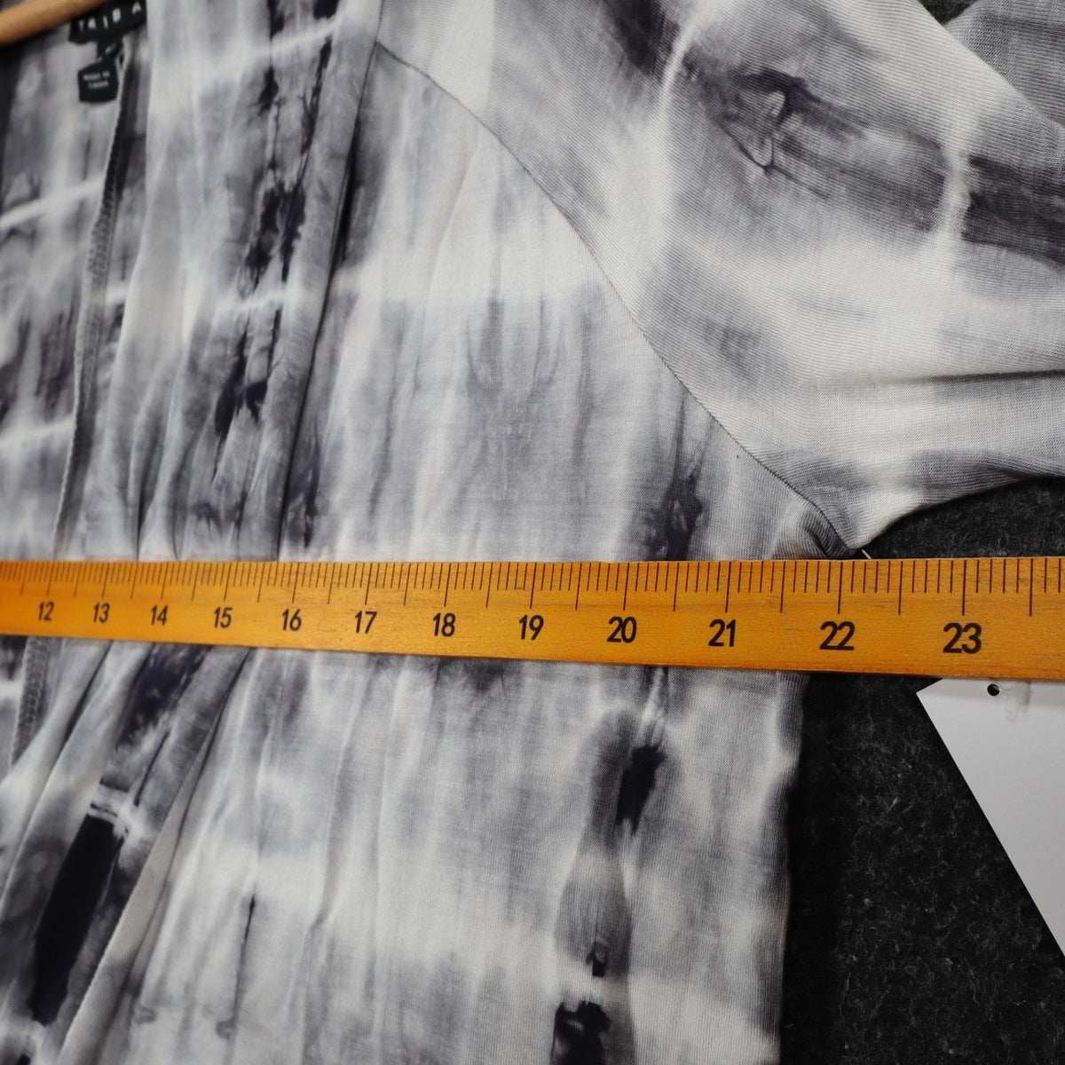 Tribal Cardigan Womens Small Gray Tie Dye Open Front Lightweight Jersey Knit NEW - take2supply