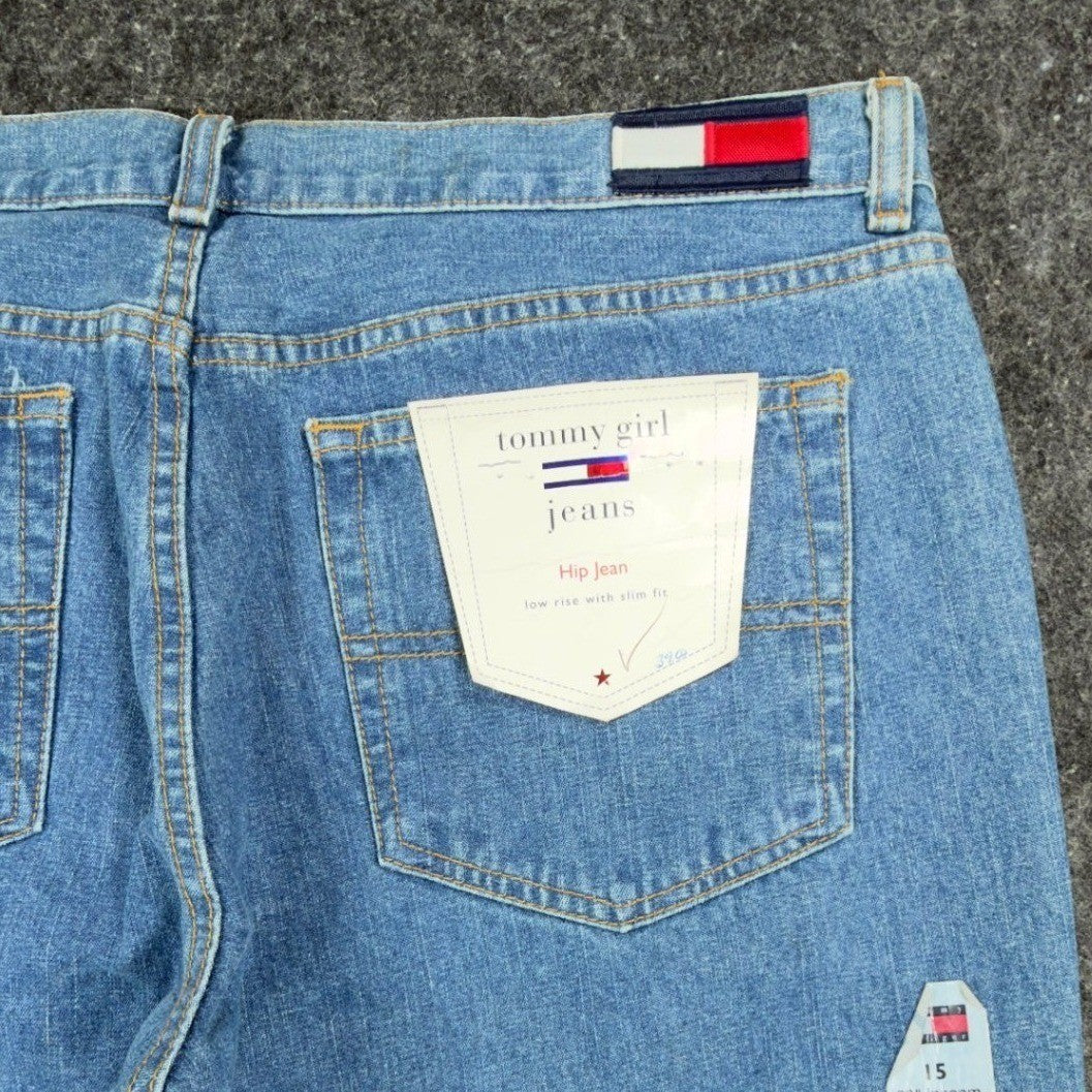 Tommy Girl Y2K Hip Jean Women 15 Blue Cotton NWT Vintage Low Rise Slim Fit Denim - take2supply