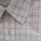 Mark VII Dress Shirt Mens 15.5 34/35 Vintage Plaid Tailored White Red Blue NEW - take2supply