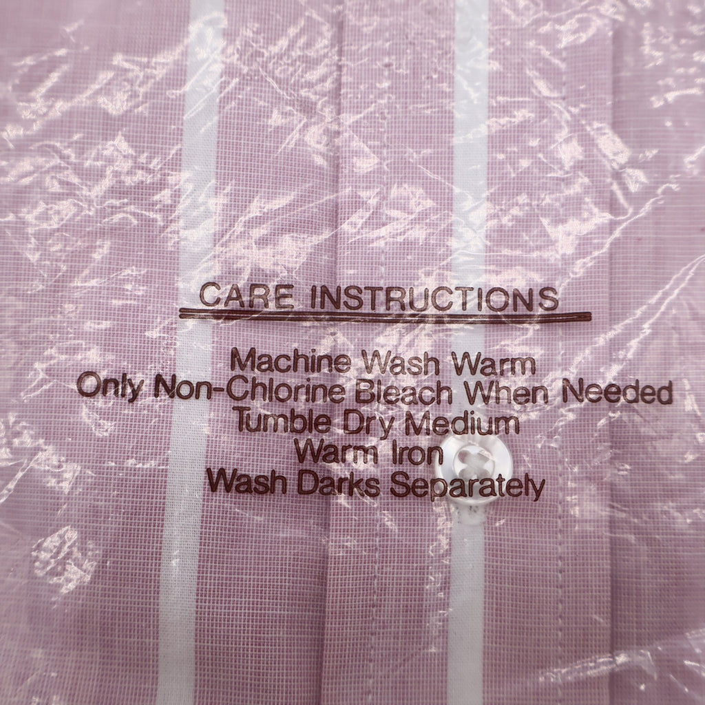 Mark VII Dress Shirt Mens 15.5 32/33 Vintage Pink Striped Contrast Collar USA - take2supply