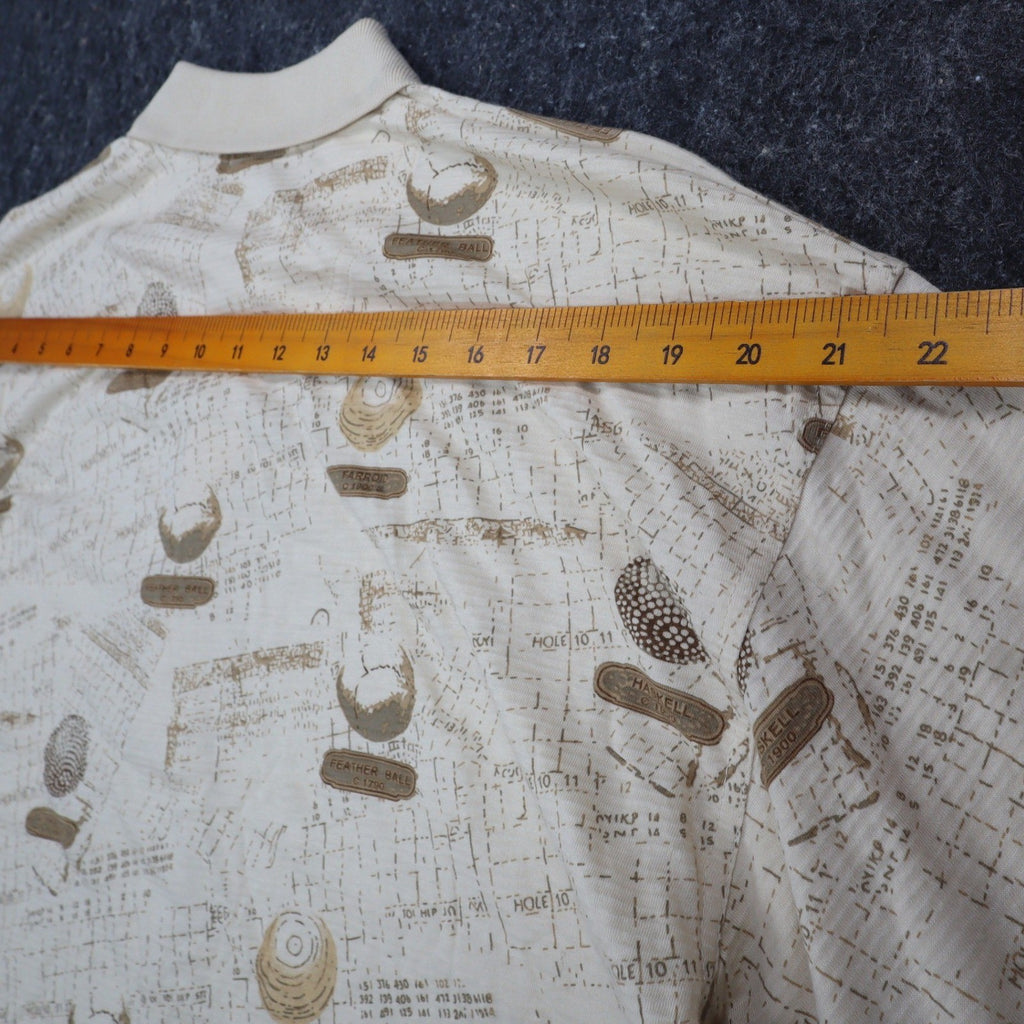 Winner Mate Golf Polo Shirt Mens Size Medium Vintage Sahara Cotton Rayon Print - take2supply
