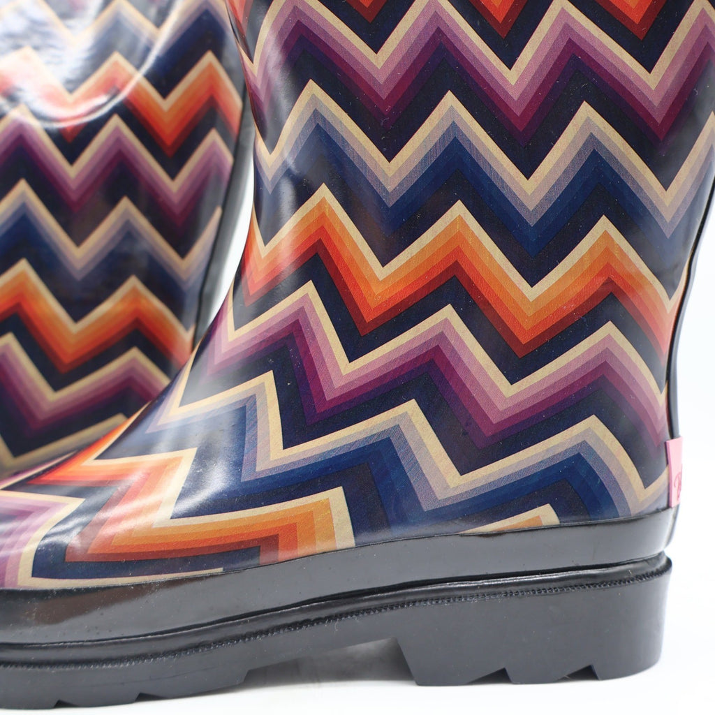 Blazin Roxx Chandra Rain Boots Womens 9 NWT Chevron Multicolor Rubber Waterproof - take2supply