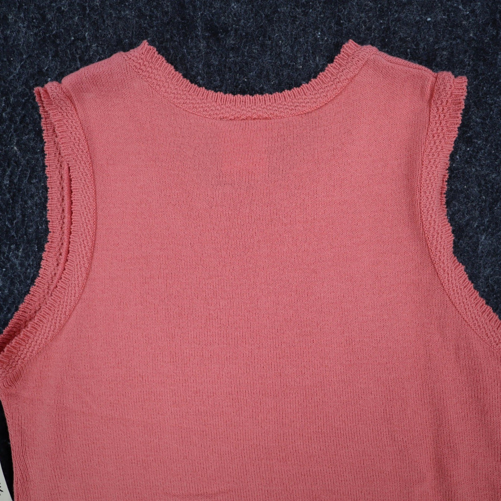Company Collection Tank Top Women Petite S Coral Pink Knit Shell USA Made NWT - take2supply
