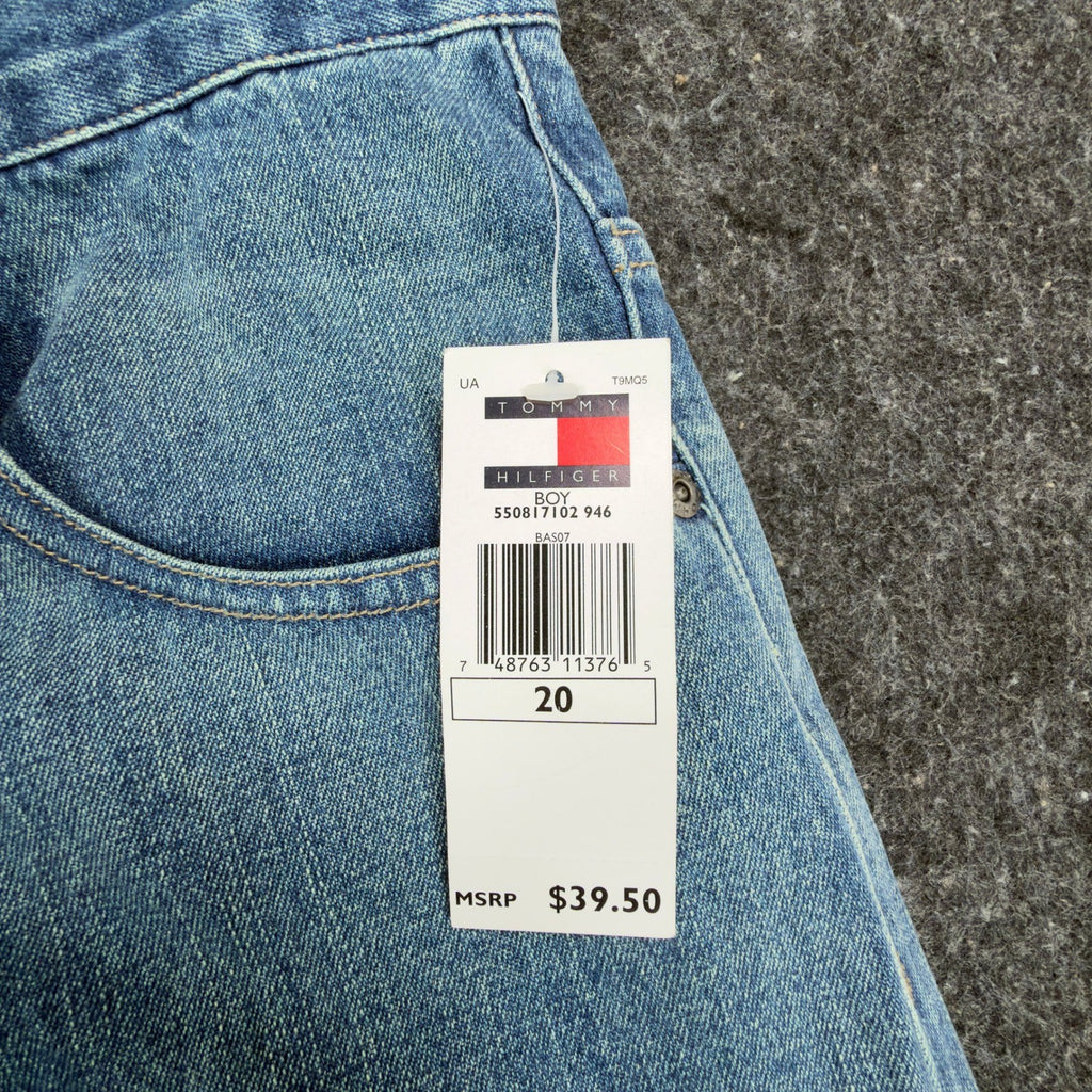 Tommy Hilfiger Y2K Slouch Fit Jeans Boy 20 Blue Cotton NWT Deadstock - take2supply