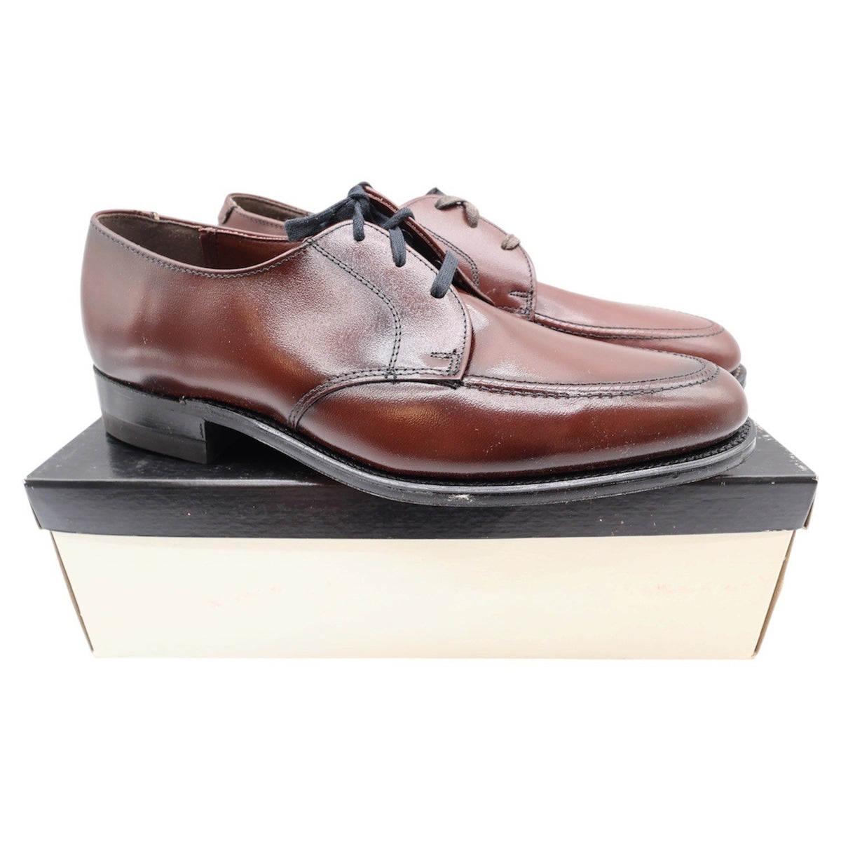 Nunn Bush Bristol Moc Toe Derby Shoes Mens 10 D Vintage Mahogany Leather 0704 - take2supply