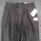 Lee Tapered Leg Pants Womens 16 L Black Smart Fabric Side Elastic Pleated C863 - take2supply