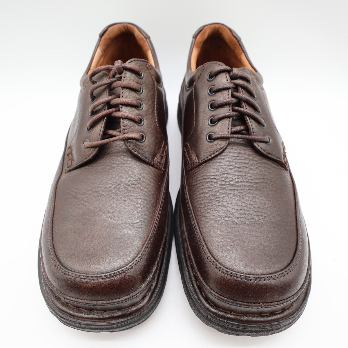 Hush Puppies Summit Persimmon Mens 10 W Brown Leather Casual Oxford Shoes 14191 - take2supply