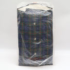 Career Club Plaid Button Down Shirt Mens Large Vintage Deadstock Green Blue NOS - take2supply