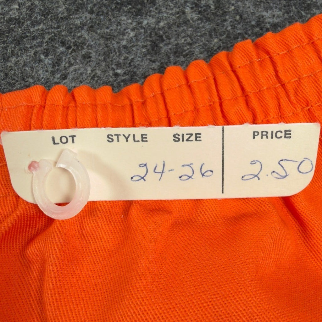 Fruit of the Loom Vintage 70s Gym Shorts Youth XS Orange Cotton NWT - take2supply